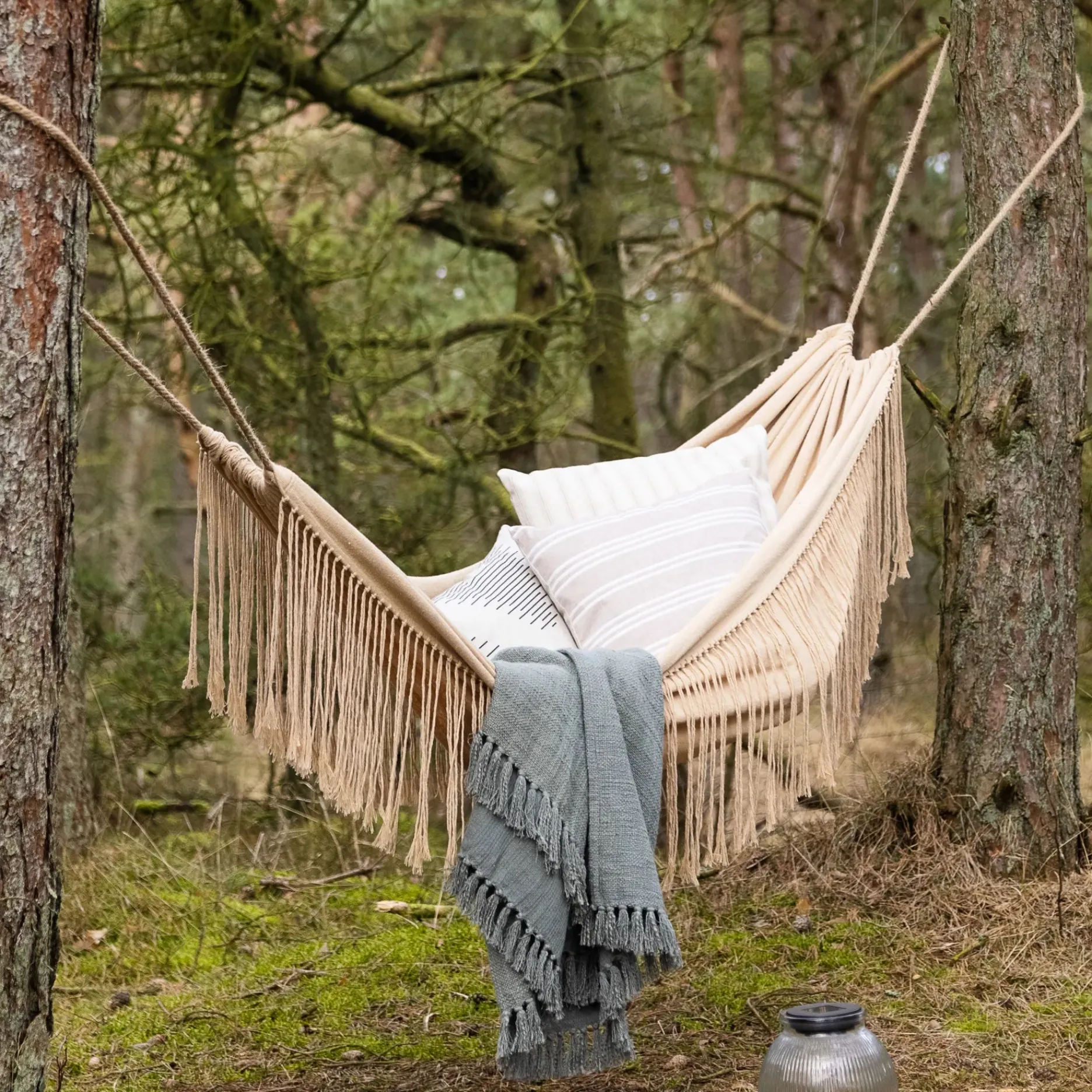 Furniture by Sinnerup Havetilbehør|Havemøbler-Relax hængekøje med frynser