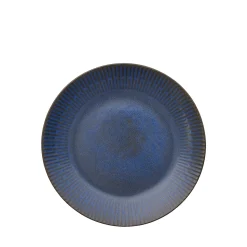 Aida Tilbud|Stel-Relief frokosttallerken Ø22 cm stentøj blå