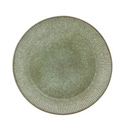 Aida Tilbud|Stel-Relief middagstallerken Ø27 cm stentøj grøn