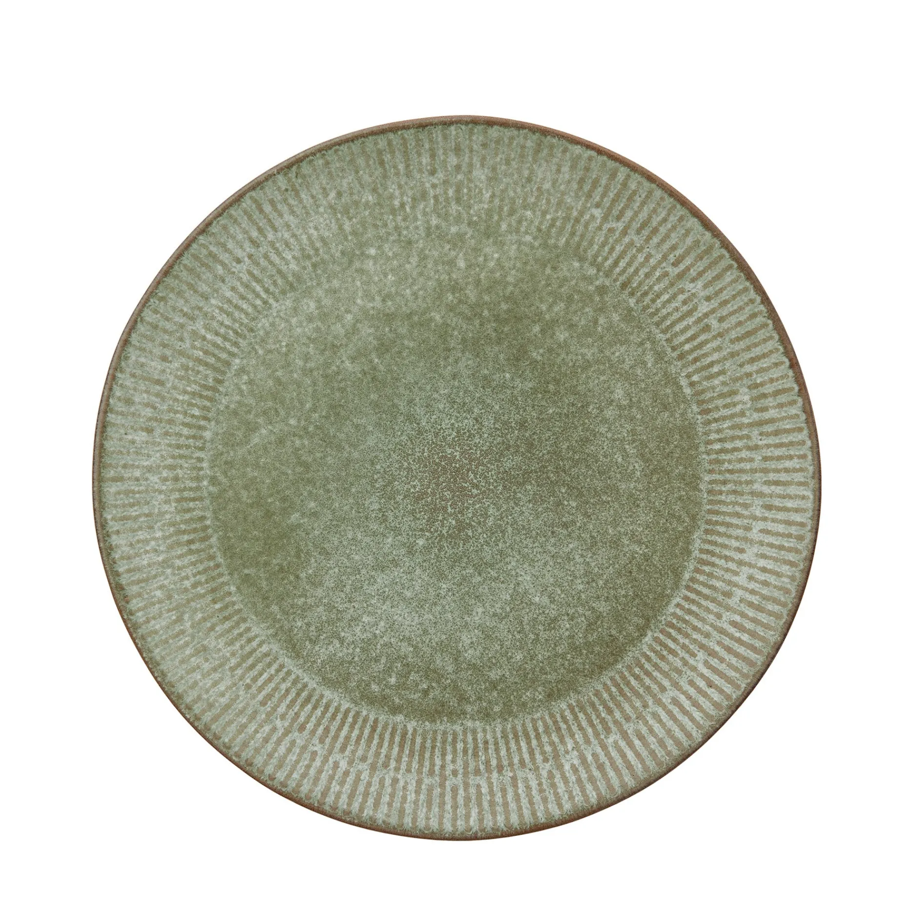Aida Tilbud|Stel-Relief middagstallerken Ø27 cm stentøj grøn