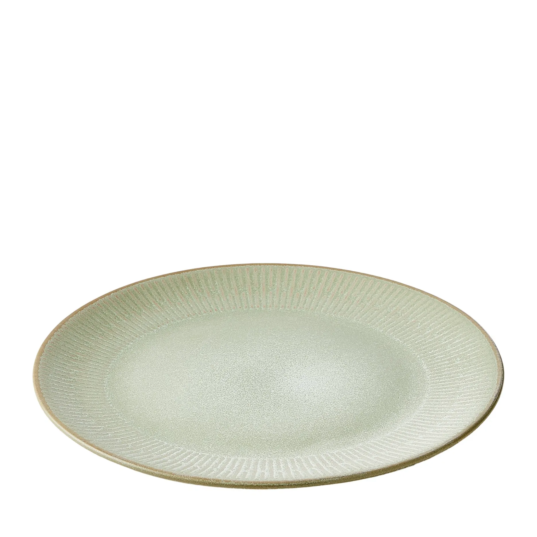 Aida Tilbud|Stel-Relief middagstallerken Ø27 cm stentøj grøn
