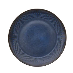 Aida Tilbud|Stel-Relief middagstallerken Ø27 cm stentøj blå