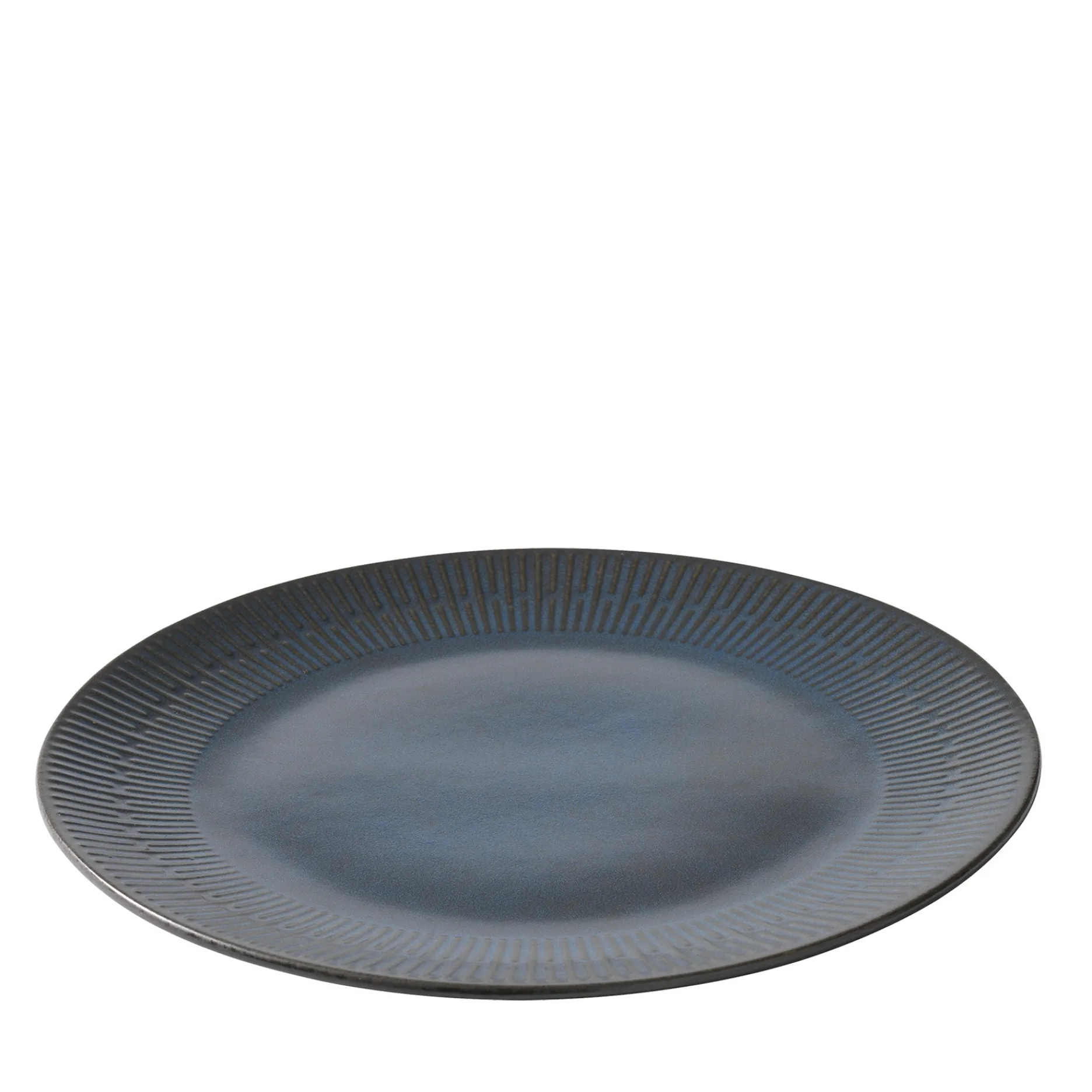 Aida Tilbud|Stel-Relief middagstallerken Ø27 cm stentøj blå