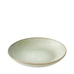 Aida Tilbud|Stel-Relief suppetallerken Ø22 cm stentøj grøn