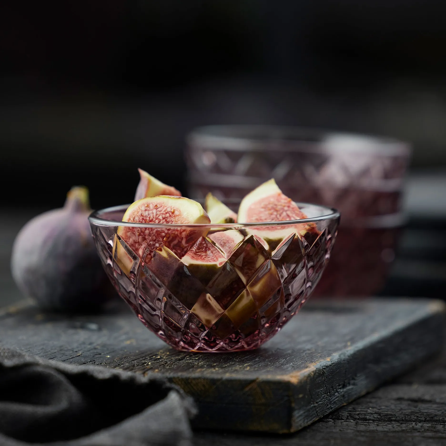 Lyngby Glas Stel-Sorrento skål 4 stk. pink