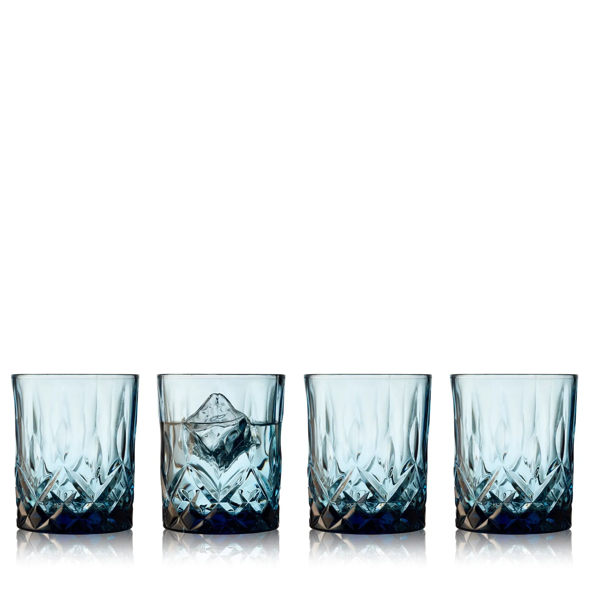 Lyngby Glas Bar & Vin|Glas-Sorrento whiskyglas 4 stk. blå