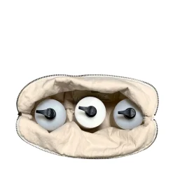 Omhu Wellness-Toilettaske 34x24 cm mini strib sand