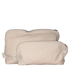 Omhu Wellness-Toilettaske 34x24 cm mini strib sand