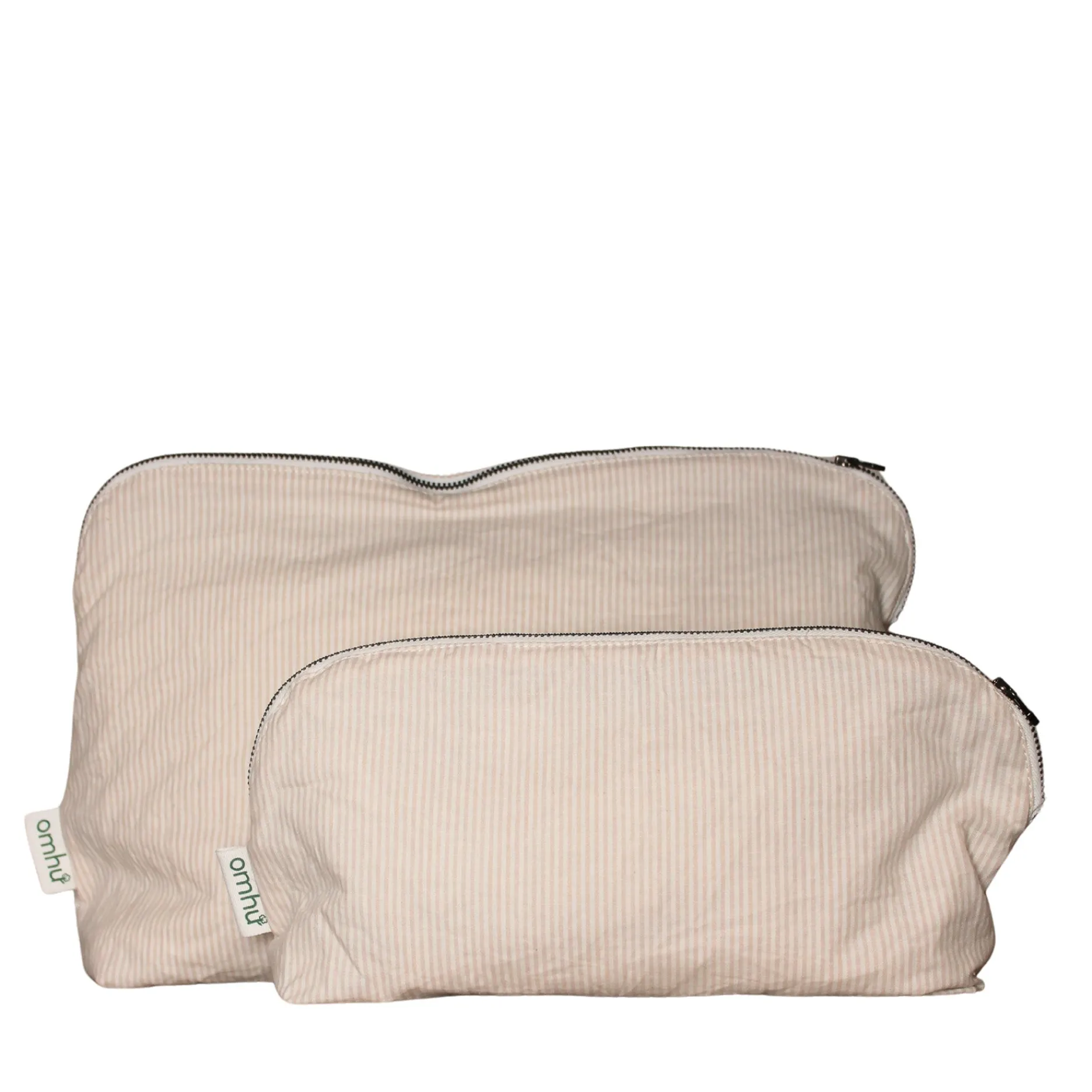 Omhu Wellness-Toilettaske 34x24 cm mini strib sand