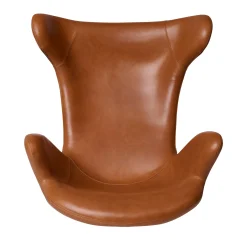 Furniture by Sinnerup Loungestole-Victor loungestol læder m. sort drejesokkel