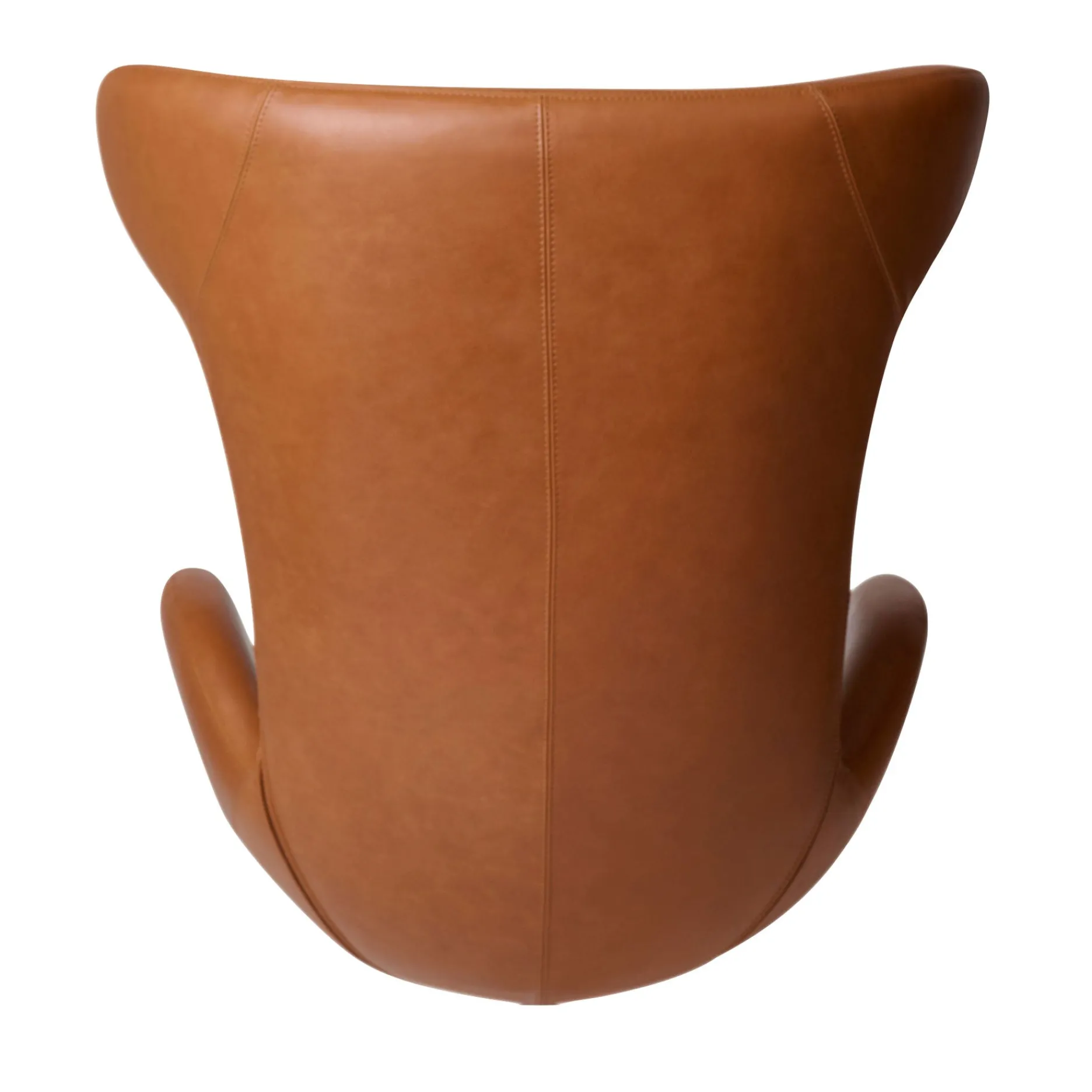 Furniture by Sinnerup Loungestole-Victor loungestol læder m. sort drejesokkel