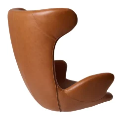 Furniture by Sinnerup Loungestole-Victor loungestol læder m. sort drejesokkel