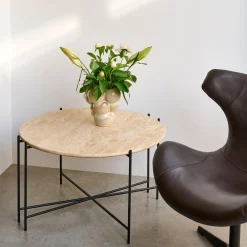 Furniture by Sinnerup Sofaborde-Viola III sofabord i travertin Ø80 cm