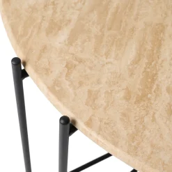 Furniture by Sinnerup Sofaborde-Viola III sofabord i travertin Ø60 cm
