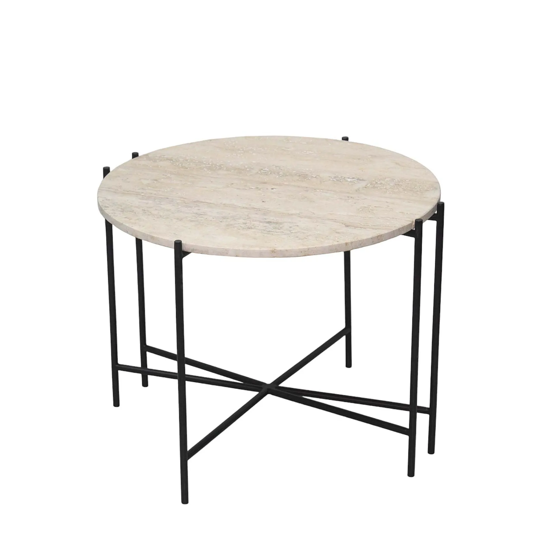 Furniture by Sinnerup Sofaborde-Viola IIII sofabord i travertine Ø60 cm