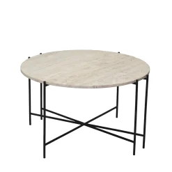 Furniture by Sinnerup Sofaborde-Viola IIII sofabord i travertine Ø80 cm