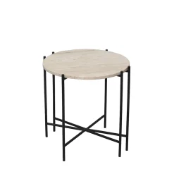 Furniture by Sinnerup Sofaborde-Viola IIII sofabord i travertine Ø45 cm