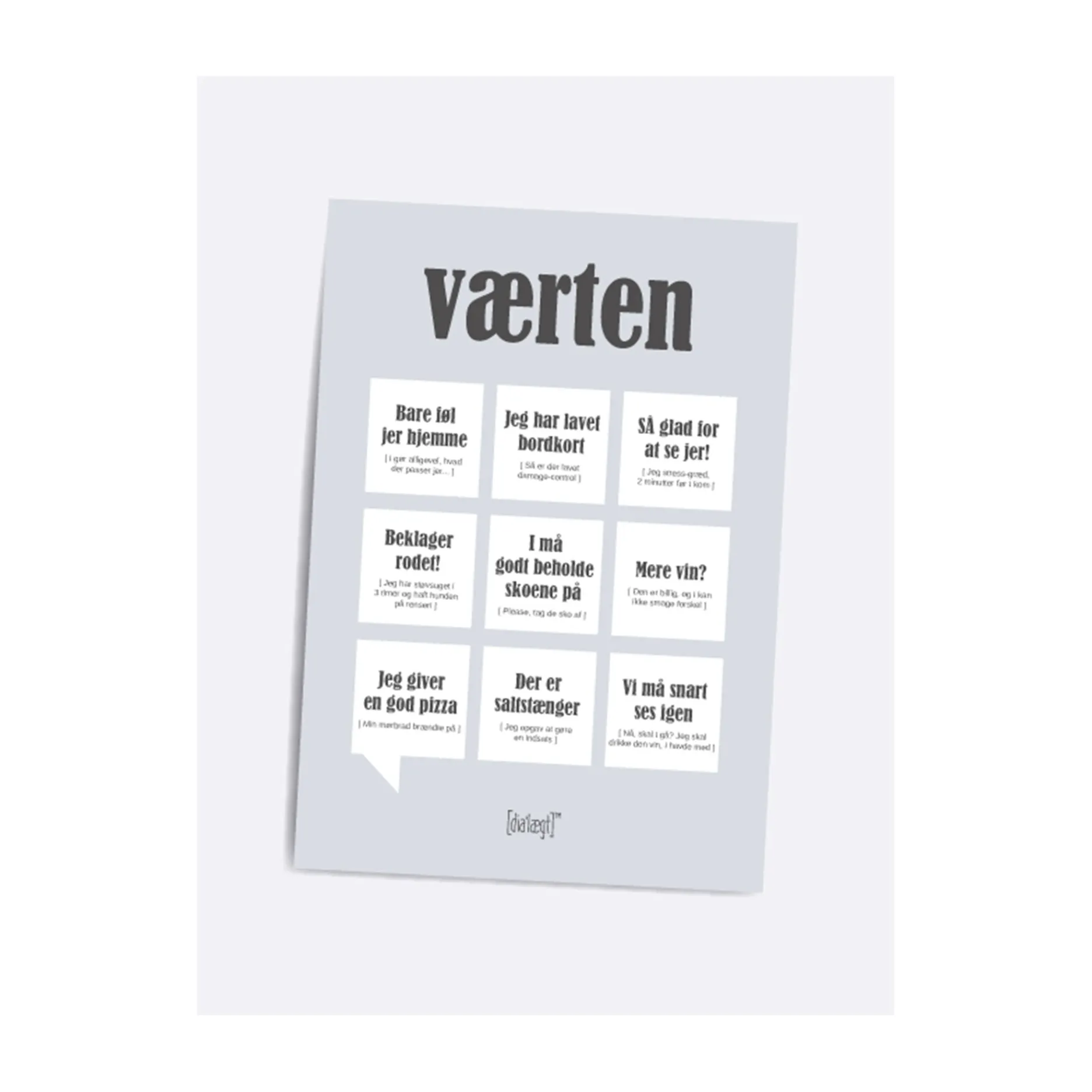 Dialægt/Citatplakat Plakater Og Billeder-Værten Relationer