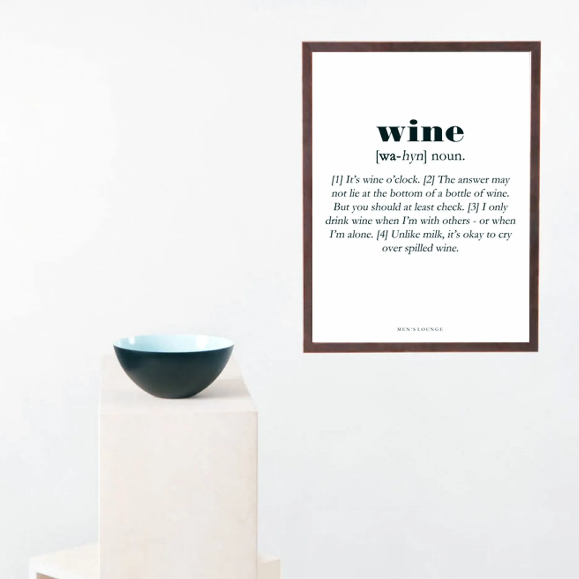 Men's Lounge Plakater Og Billeder-Wine Definition A4