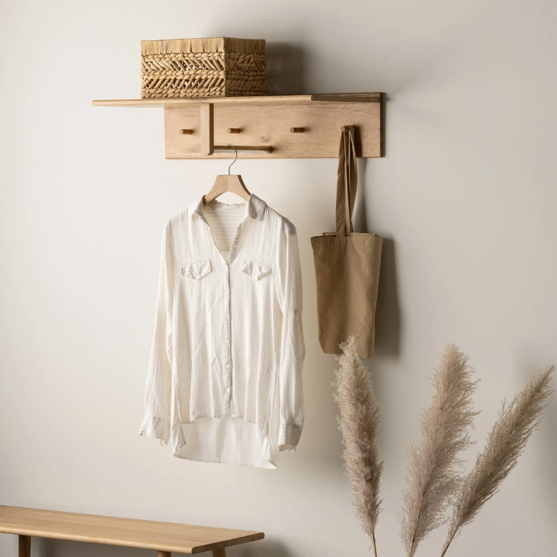 Furniture by Sinnerup Knager|Hylder-Wood II multi knagerække eg L75 cm