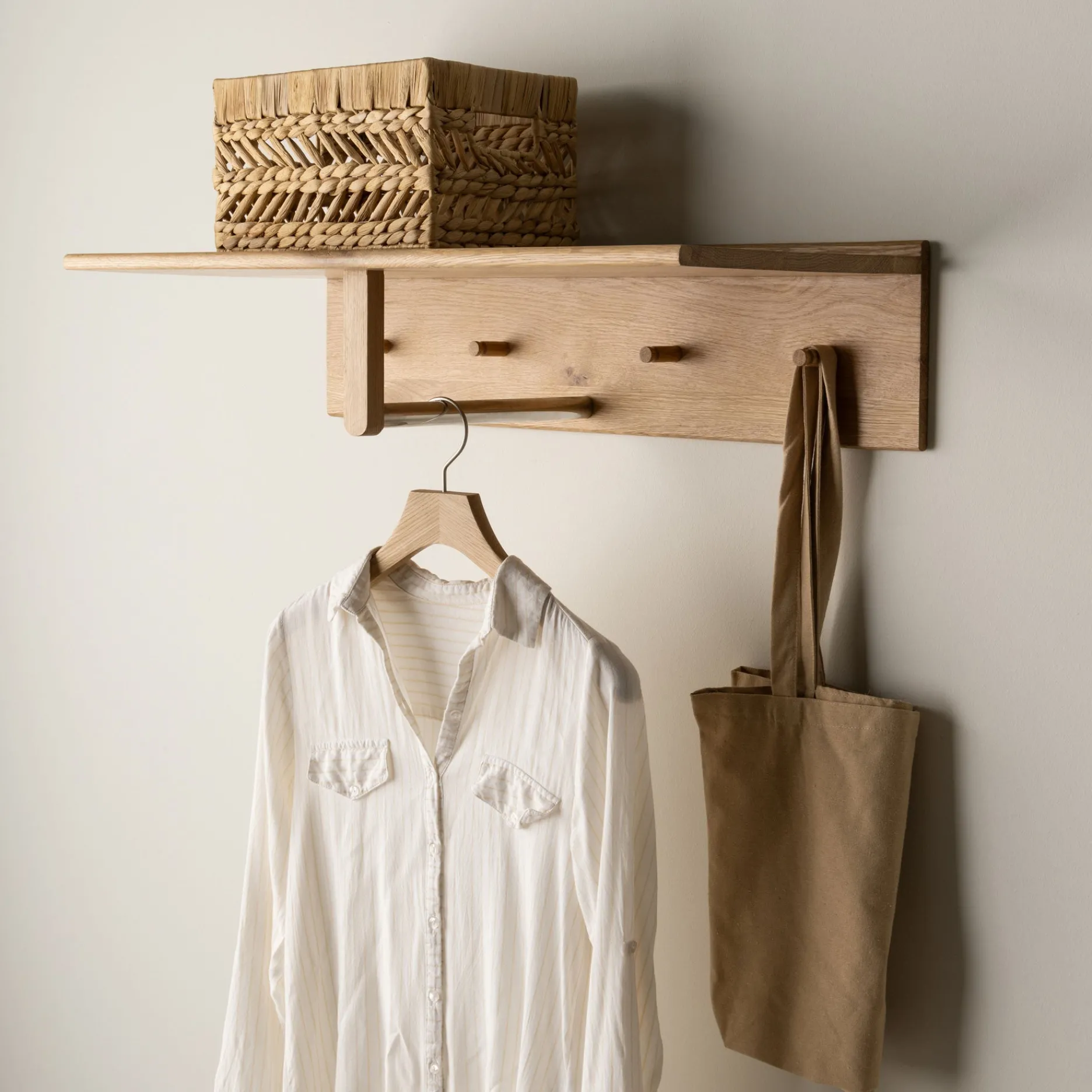 Furniture by Sinnerup Knager|Hylder-Wood II multi knagerække eg L75 cm