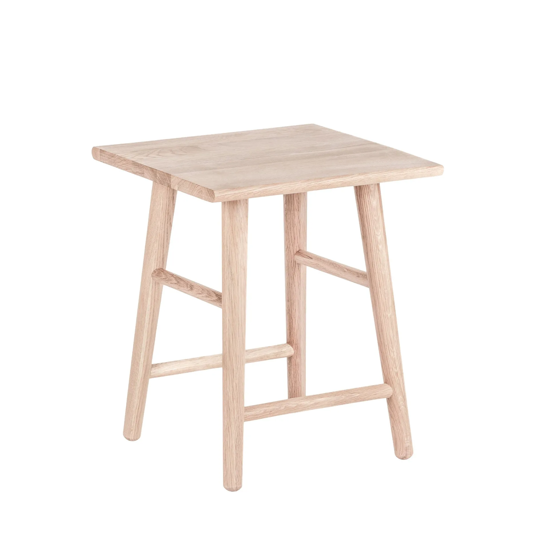 Furniture by Sinnerup Køkkenstole-Wood II taburet hvidpigmenteret FSC certificeret egetræ